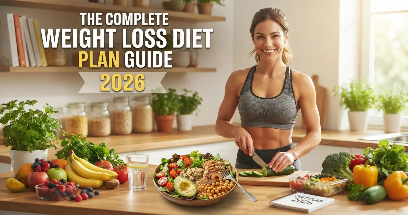 Weight Loss Diet Plan — balanced plate with lean protein, vegetables, and whole grains